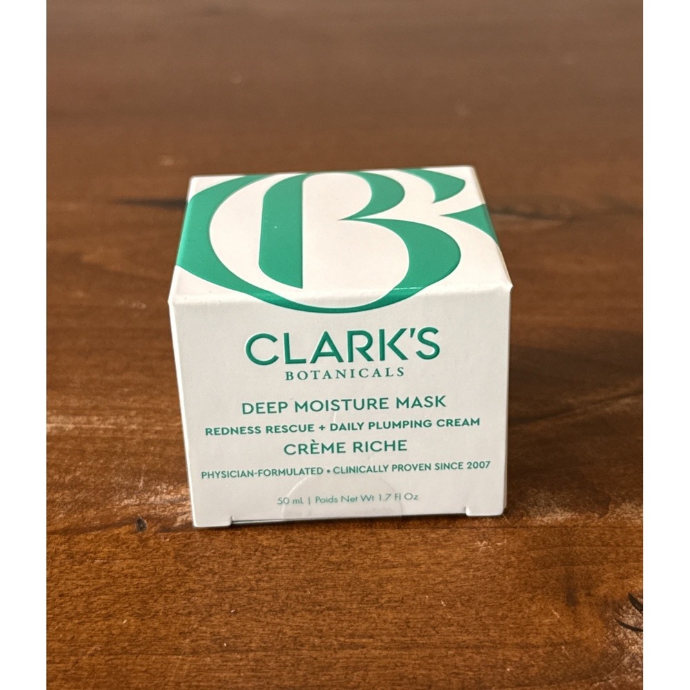 CLARK'S Botanicals Deep Moisture Mask Facial Cream Moisturizer 1.7 Oz Sealed